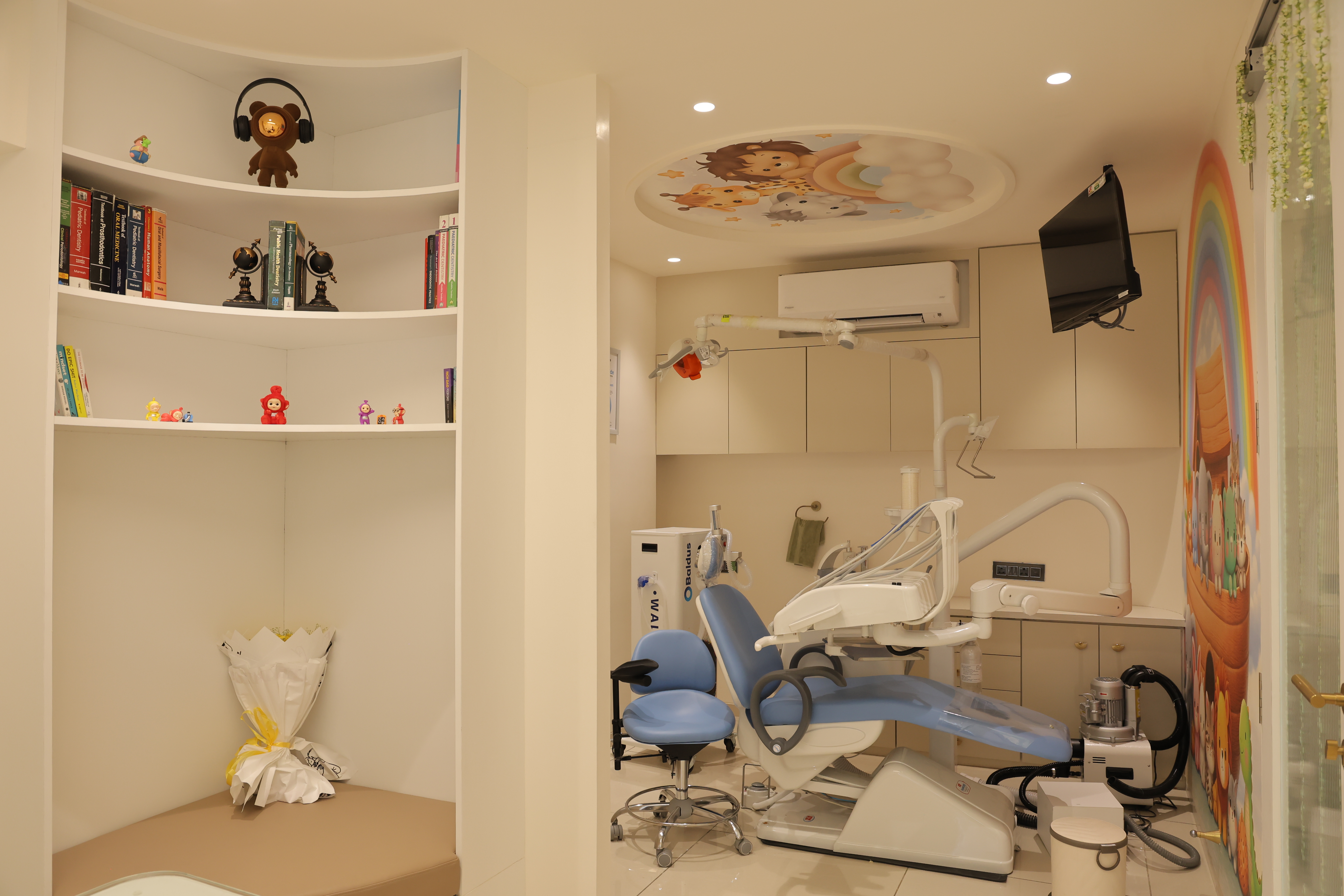 Modern interior of Superkids pediatric dental clinic in Indore